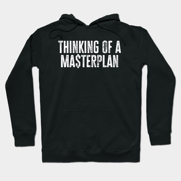 Old School Hip Hop Thinking of a Master Plan, Rap Lyric Hoodie by UrbanLifeApparel